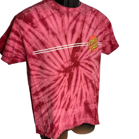 Vintage Mens Santa Cruz Skate Tie Dye Shirt Crewneck Short Sleeve Sz M - Picture 3 of 4